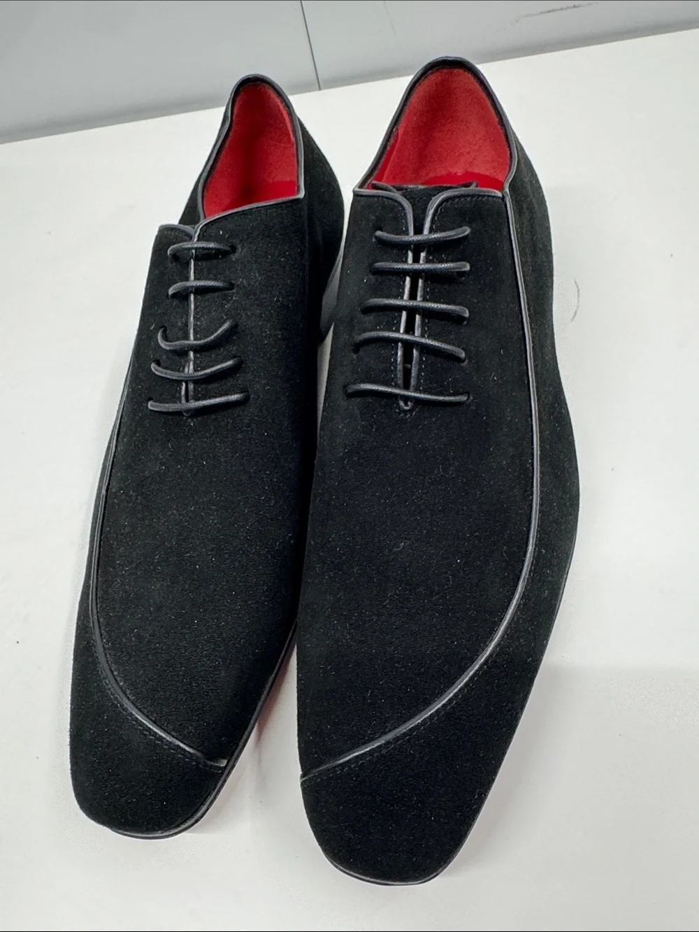 Caporicci Black calfskin Suede Derby Shoes 9.5 (so soft, like butter)
